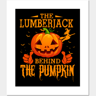 Mens The CHEF Behind The Pumpkin T shirt Funny Halloween T Shirt_LUMBERJACK Posters and Art